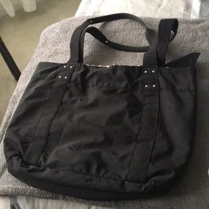 Black tote with removable phone holder